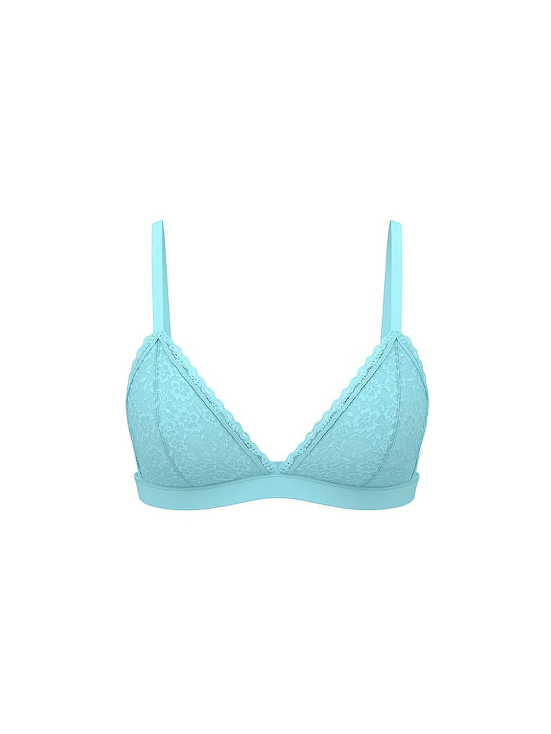 vs Victoria's Secret Lacie Unlined Triangle Bralette Aqua Blue 3 of 3 