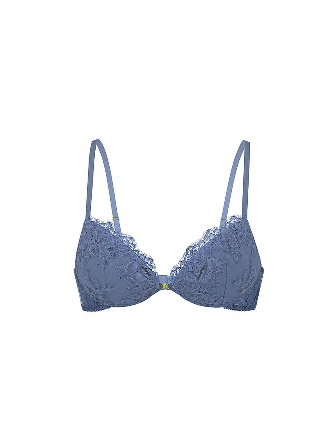 vs Very Sexy Bombshell Add-2-Cups Denim Rose Lace Push-Up Bra Denim Blue 3 of 3 