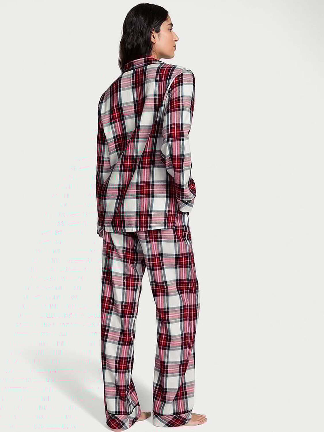 vs Victoria's Secret Flannel Long Pajama Set Print 2 of 2 