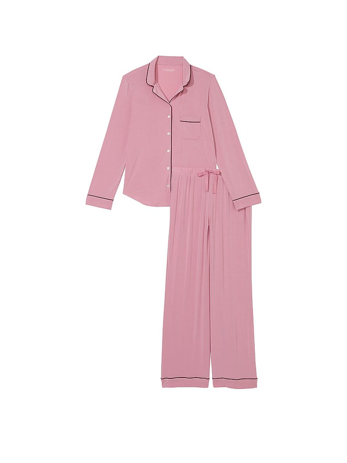 vs Victoria's Secret Modal Long Pajama Set Dusk Mauve 3 of 4 