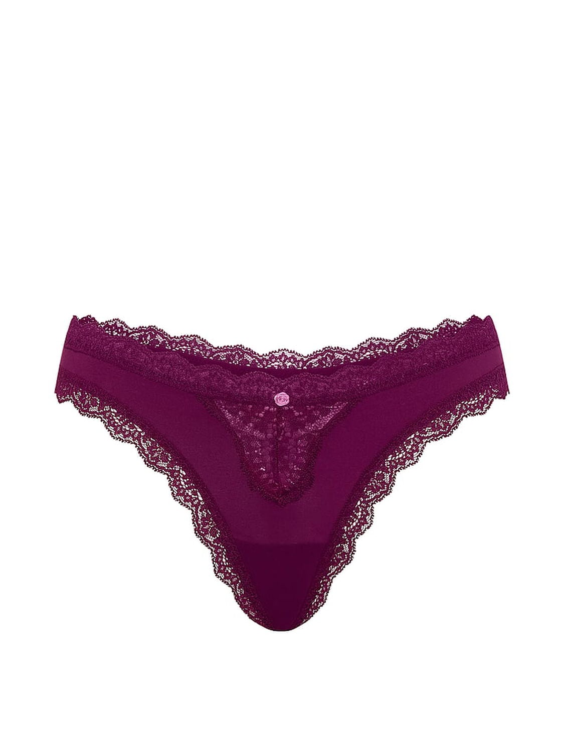 vs Dream Angels Lace-Trim Thong Panty 3 of 3 