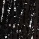 Showgirl Sequin Fringe Strapless Party Dress, Black, swatch