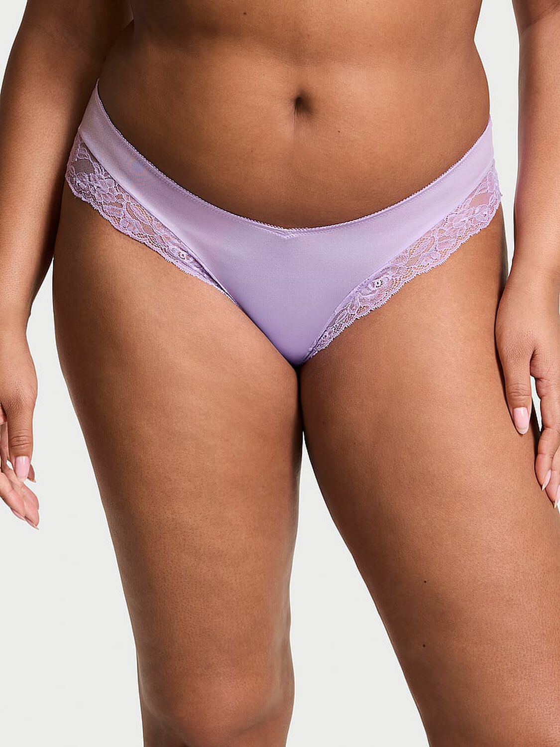 vs Very Sexy Rose Lace-Trim High-Leg Cheeky Panty Charmed Violet 3 of 3 