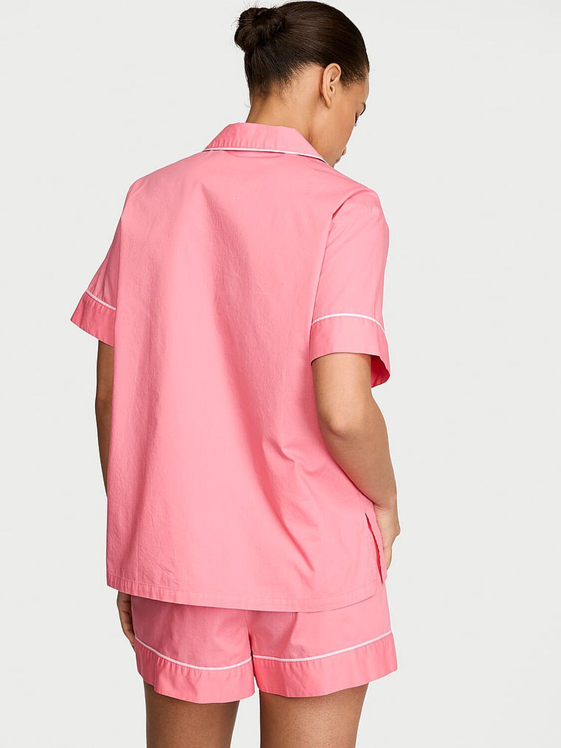 vs Victoria's Secret Heritage Cotton Short Pajama Set Pink Cocktail 2 of 3 