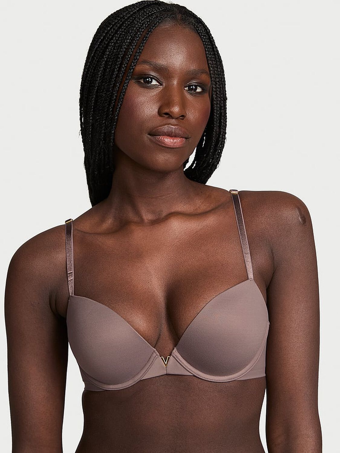 vs Dream Angels Smooth Push-Up Bra Cloudy Grey 1 of 2 