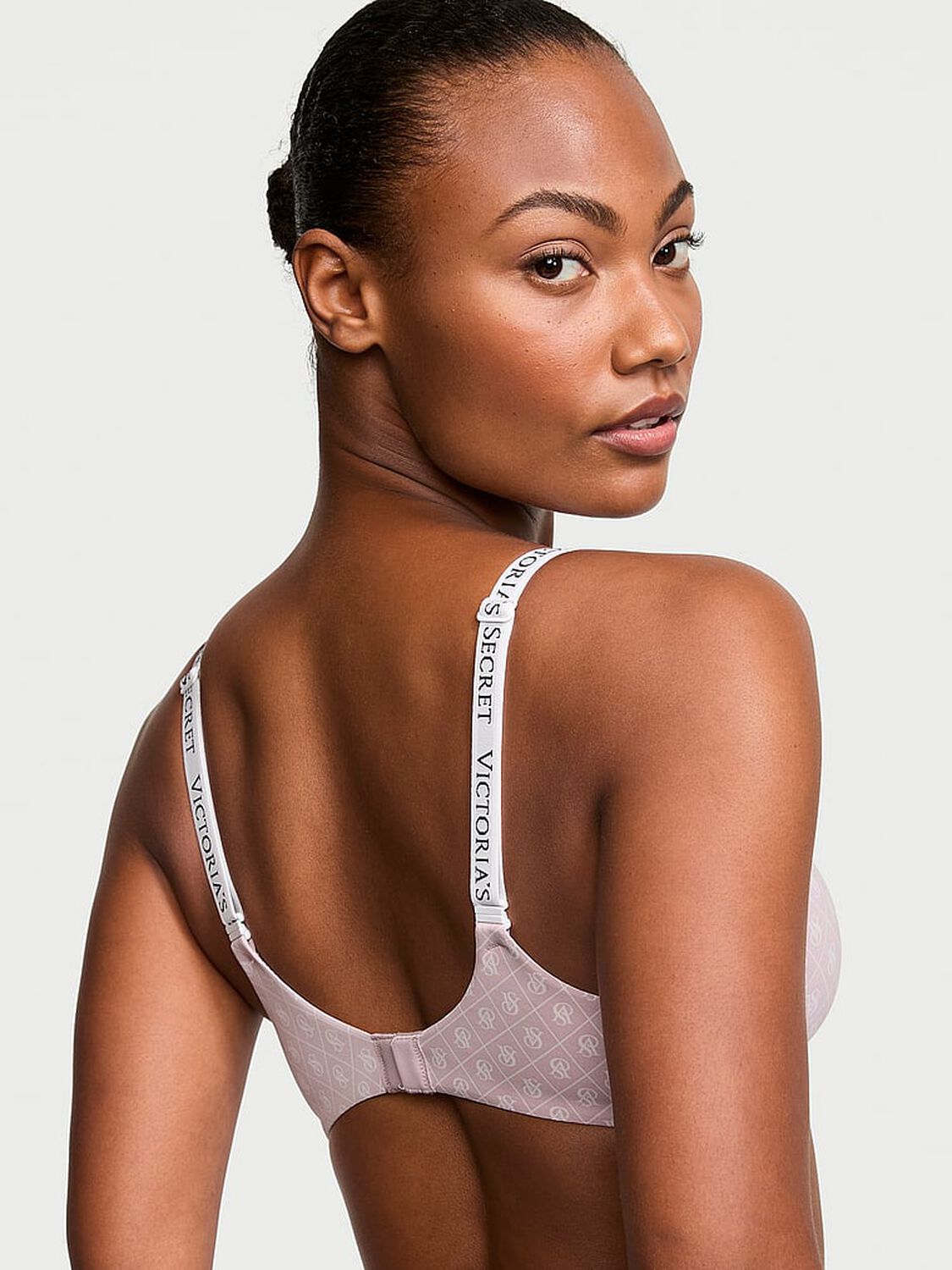 vs The T-Shirt Lightly Lined Demi Bra Pink Logo 2 of 3 