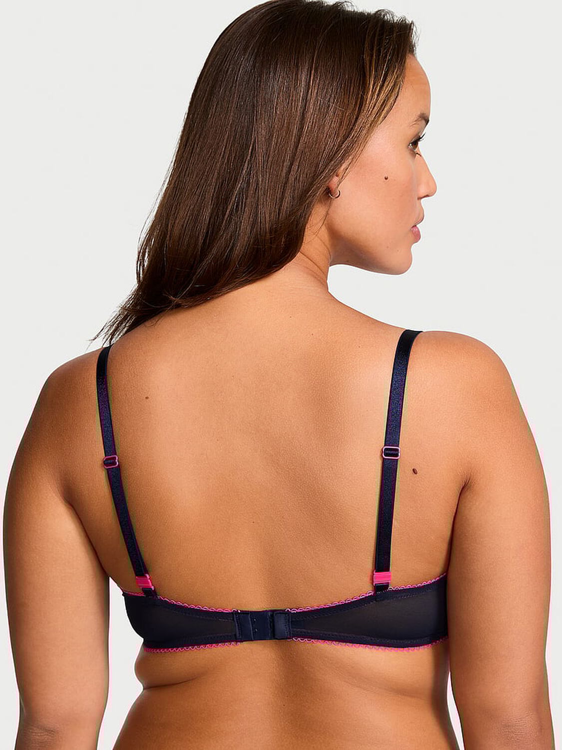 vs Victoria's Secret Tease Unlined Demi Bra Noir Navy 2 of 4 