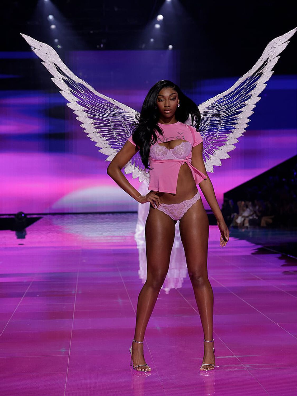 vs Dream Angels Wicked Unlined Lace Balconette Bra Bikini Pink 4 of 4 