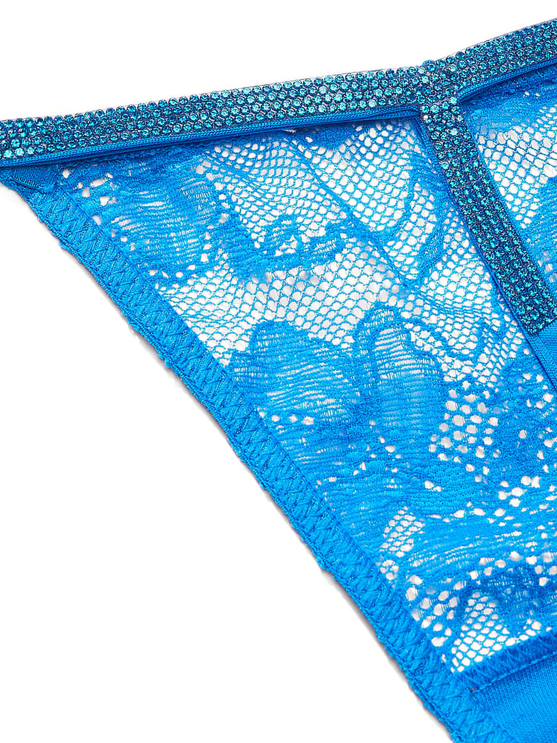 vs Very Sexy Shine Strap Lace V-String Panty Shocking Blue 4 of 4 