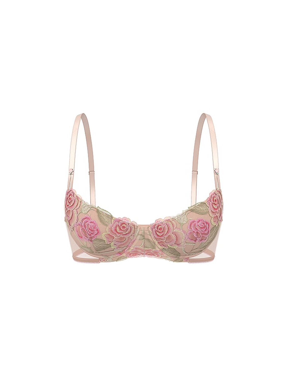 vs Dream Angels Sweet Melody Embroidery Lightly Lined Demi Bra Sweet Melody Pink 3 of 3 