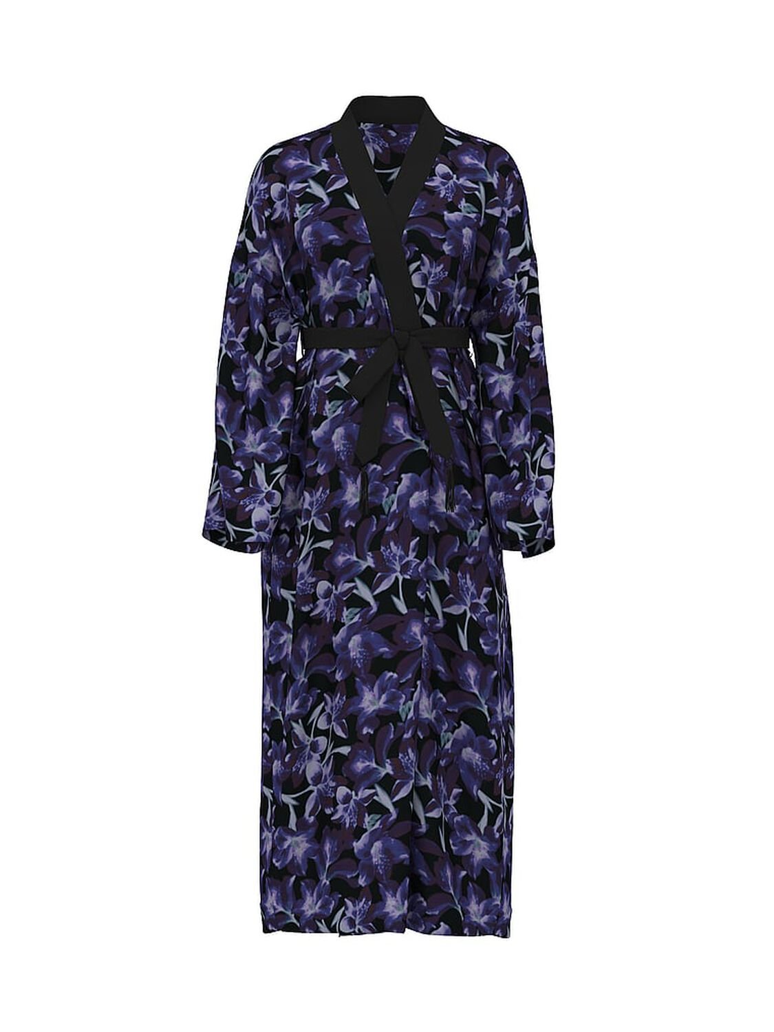 vs Very Sexy Electric Orchid Burnout Velvet Long Robe Electric Orchid Embroidery 1 of 2 