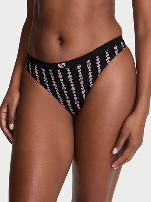 Seamless Heart Stripe Thong Panty