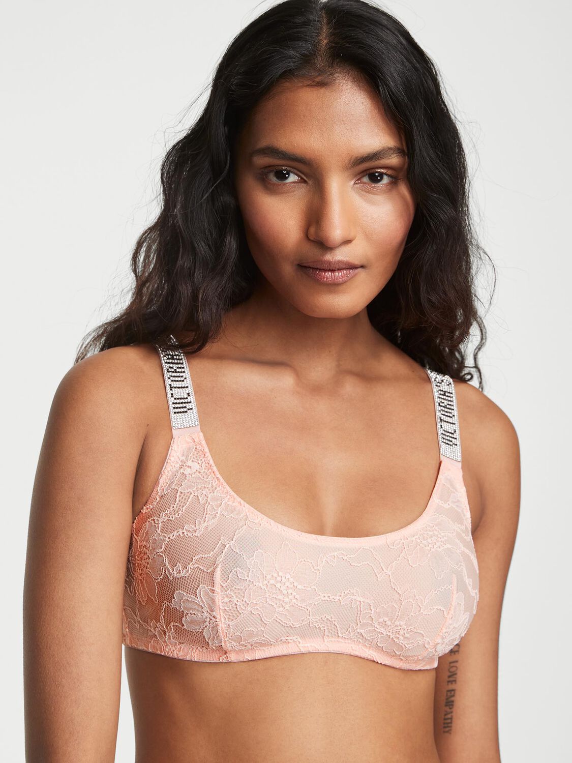 vs Victoria's Secret Shine Strap Scoop Bralette Purest Pink 1 of 3 