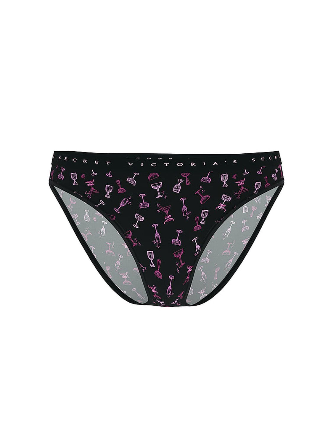 vs Victoria's Secret Stretch Cotton Bikini Panty Black Cocktails 2 of 2 