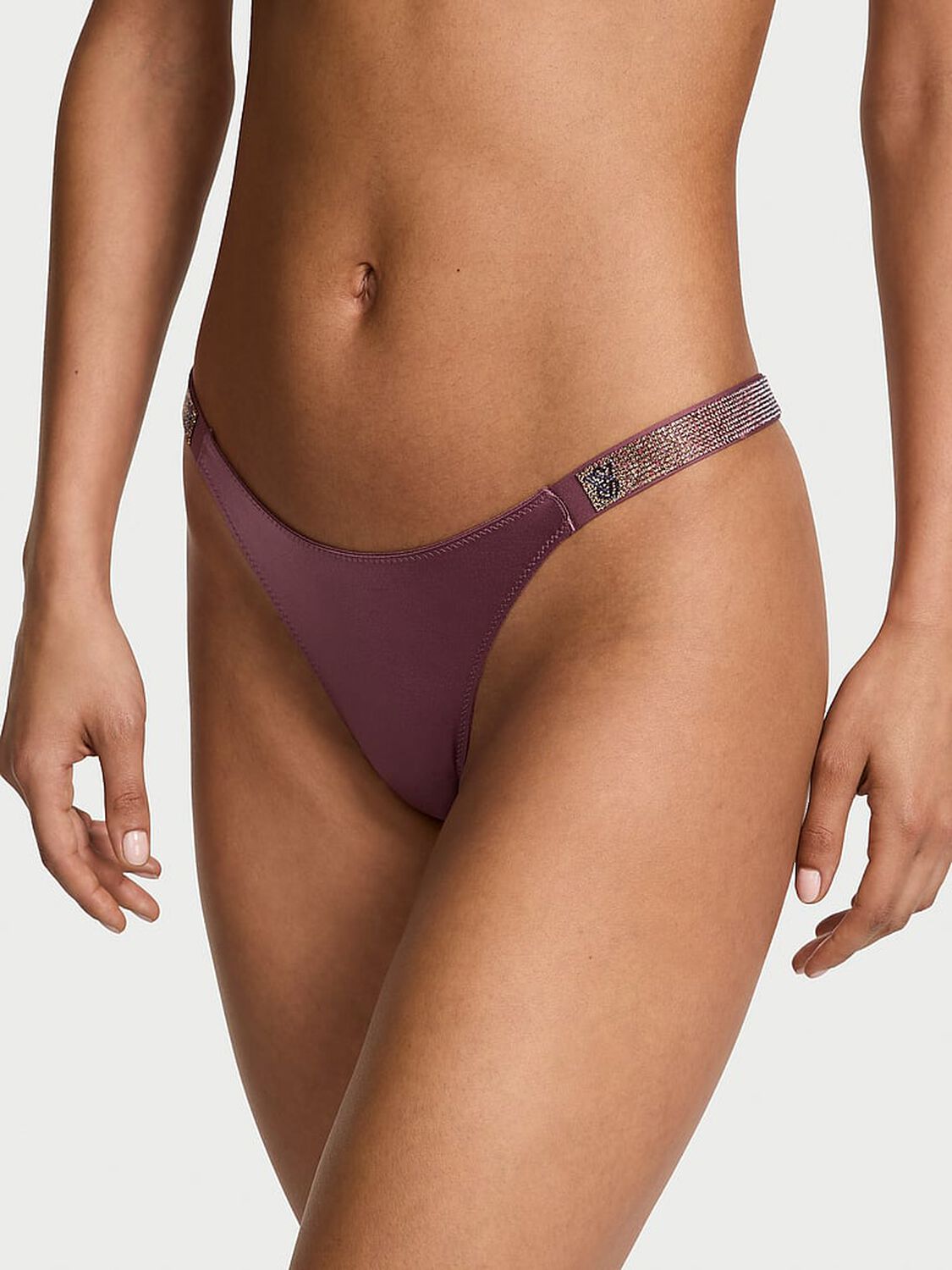 vs Very Sexy Sunset Ombre Shine Strap Brazilian Panty Purple Vapor 4 of 4 