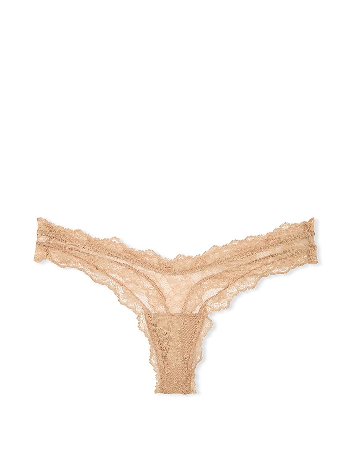 vs Very Sexy Rose Lace High-Leg Thong Panty Praline 3 of 4 