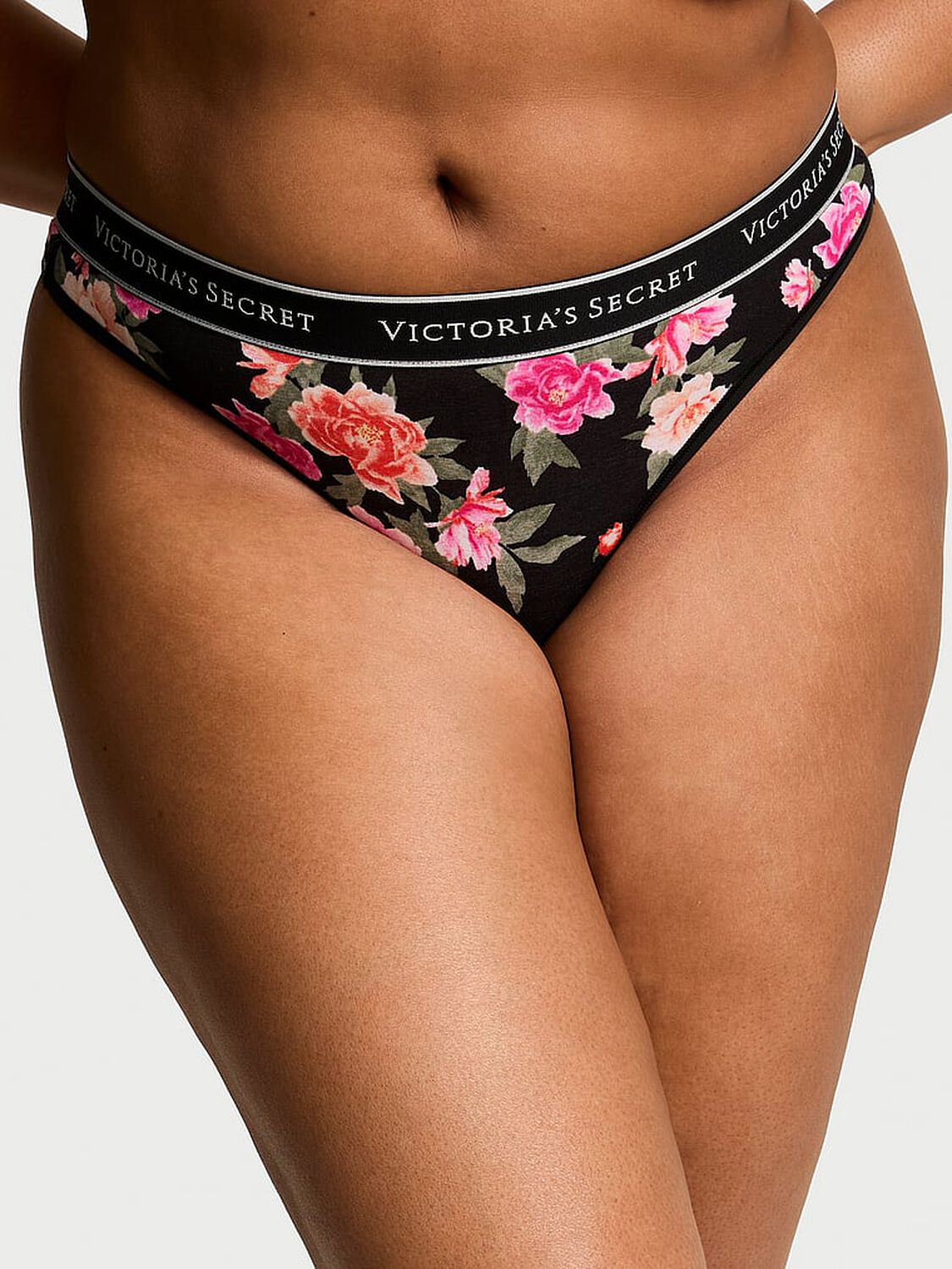 vs Cotton Logo Cotton Thong Panty 1 of 3 