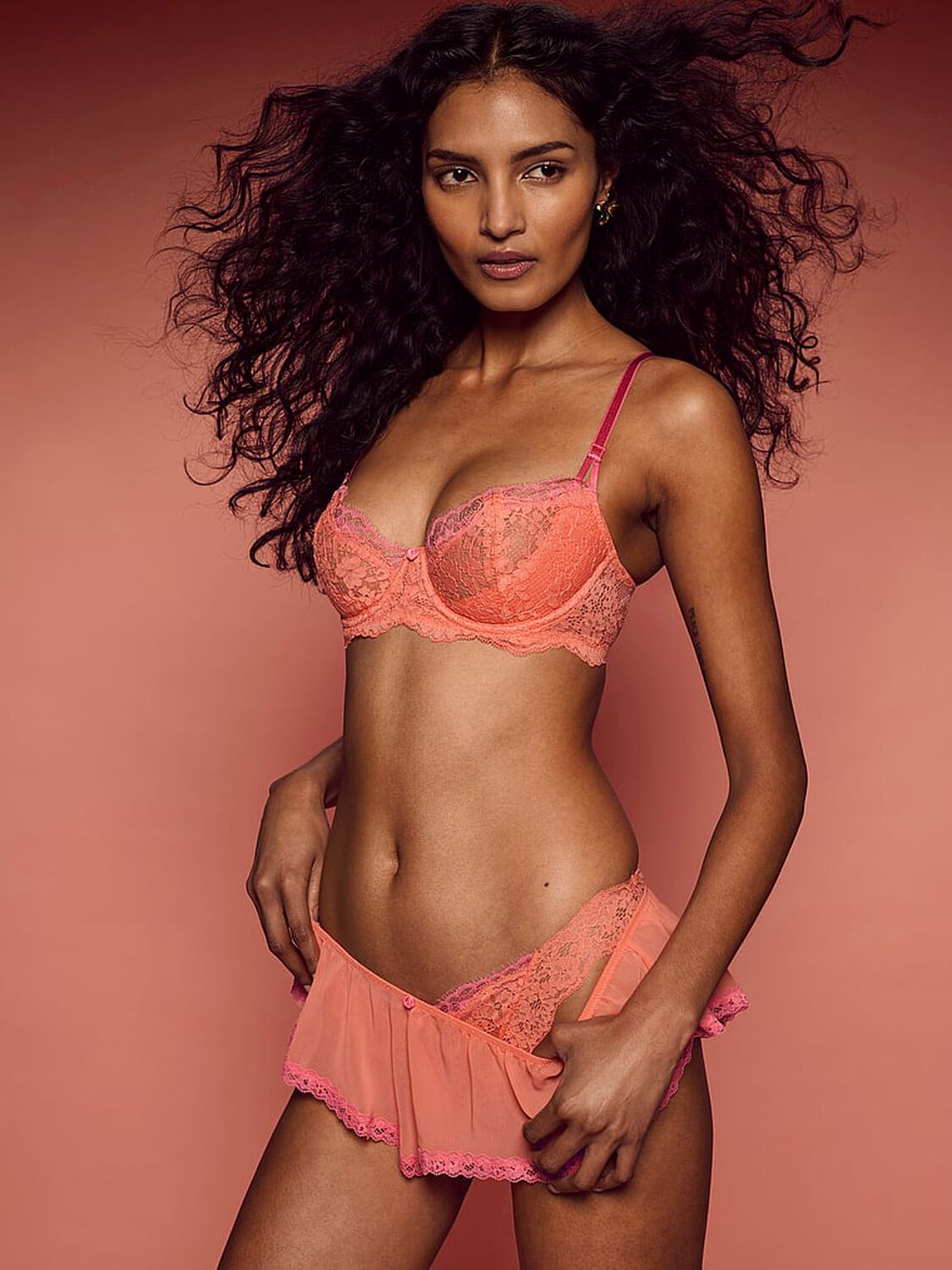 vs Dream Angels Wicked Lace Unlined Balconette Bra Cactus Flower 4 of 4 
