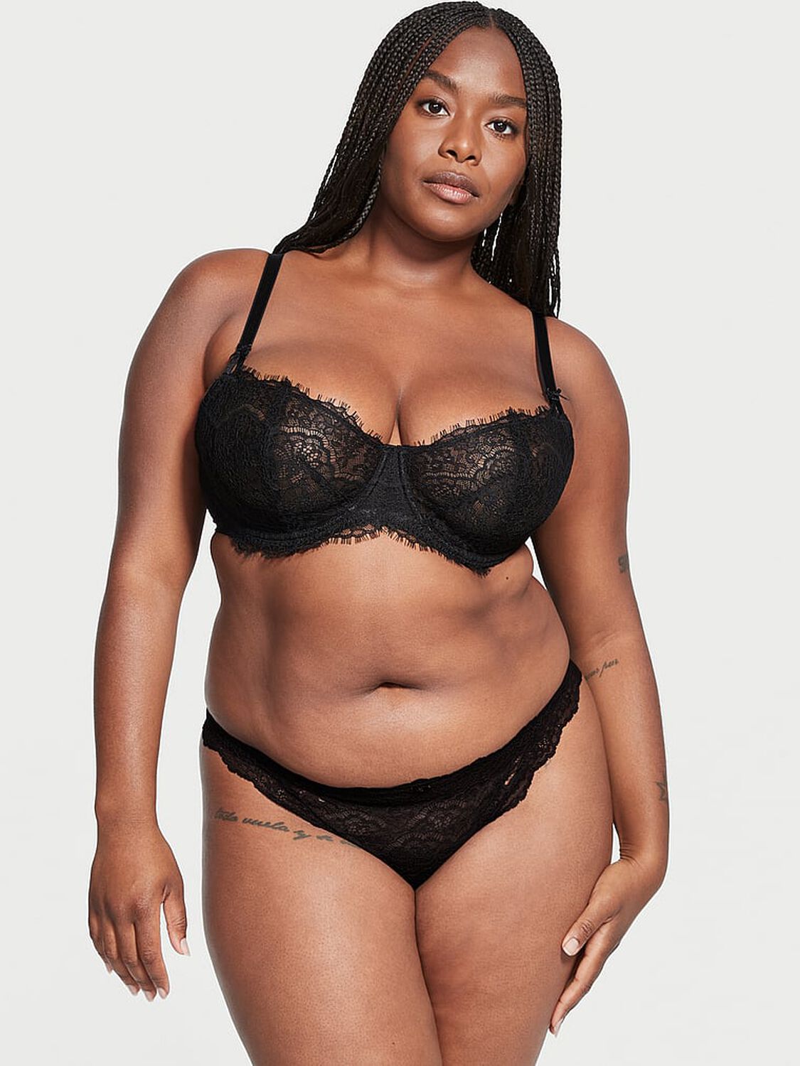 vs Dream Angels Corded Thong Panty Black 1 of 3 