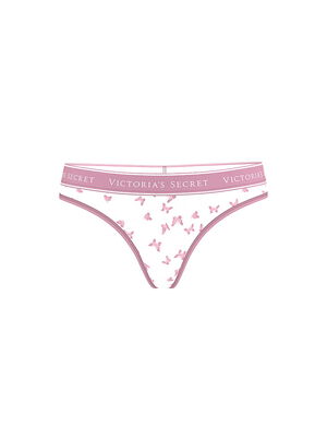 Logo Cotton Thong Panty