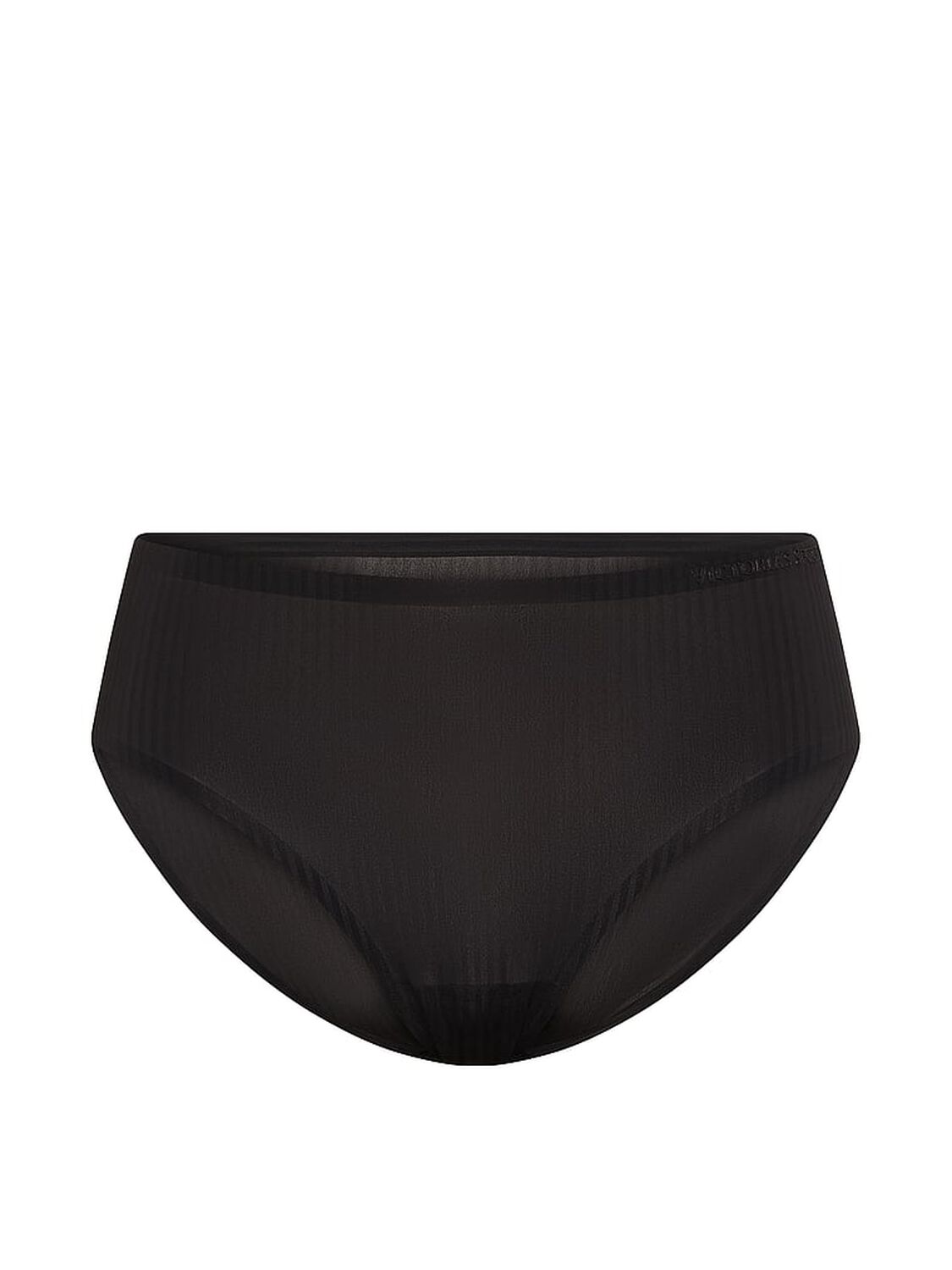 vs Body By Victoria Body by Victoria Flex Shadow Stripe Mid-Rise Bikini Panty Black 3 of 3 