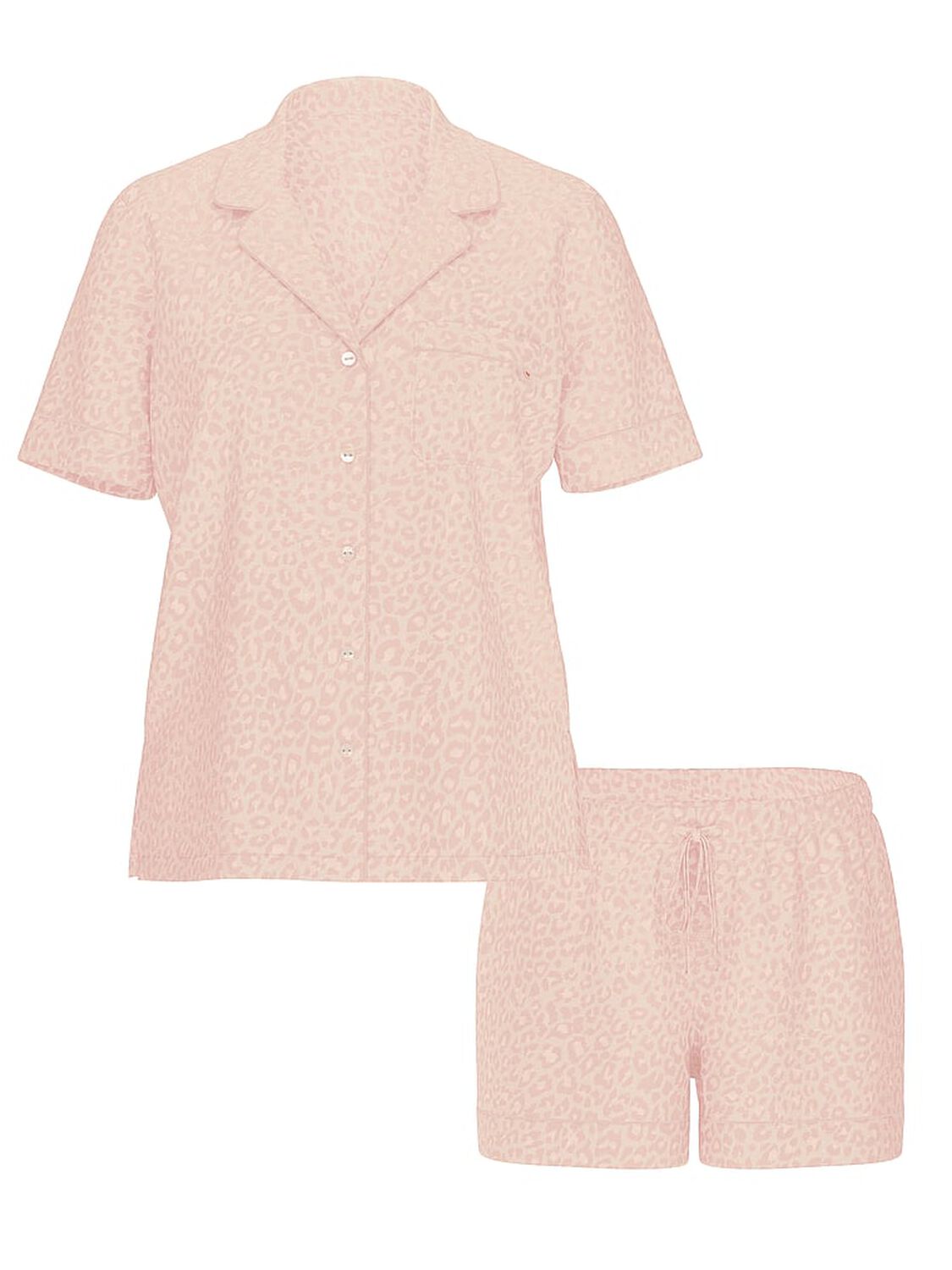 vs Victoria's Secret Modal Soft Short Pajama Set Coconut White New Glam Leo 3 of 4 