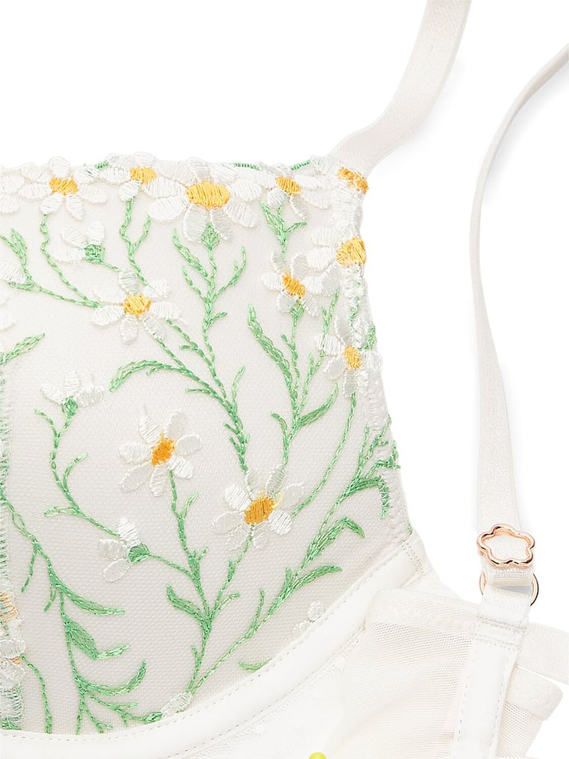 vs Dream Angels Daisy Chain Embroidery Push-Up Bra White Daisies 4 of 4 