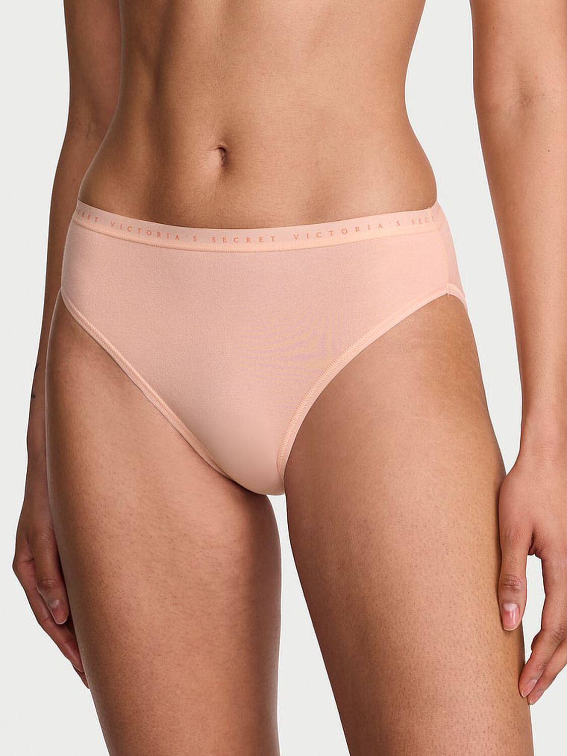 vs Victoria's Secret Stretch Cotton High-Leg Brief Panty Pink Gin 1 of 3 