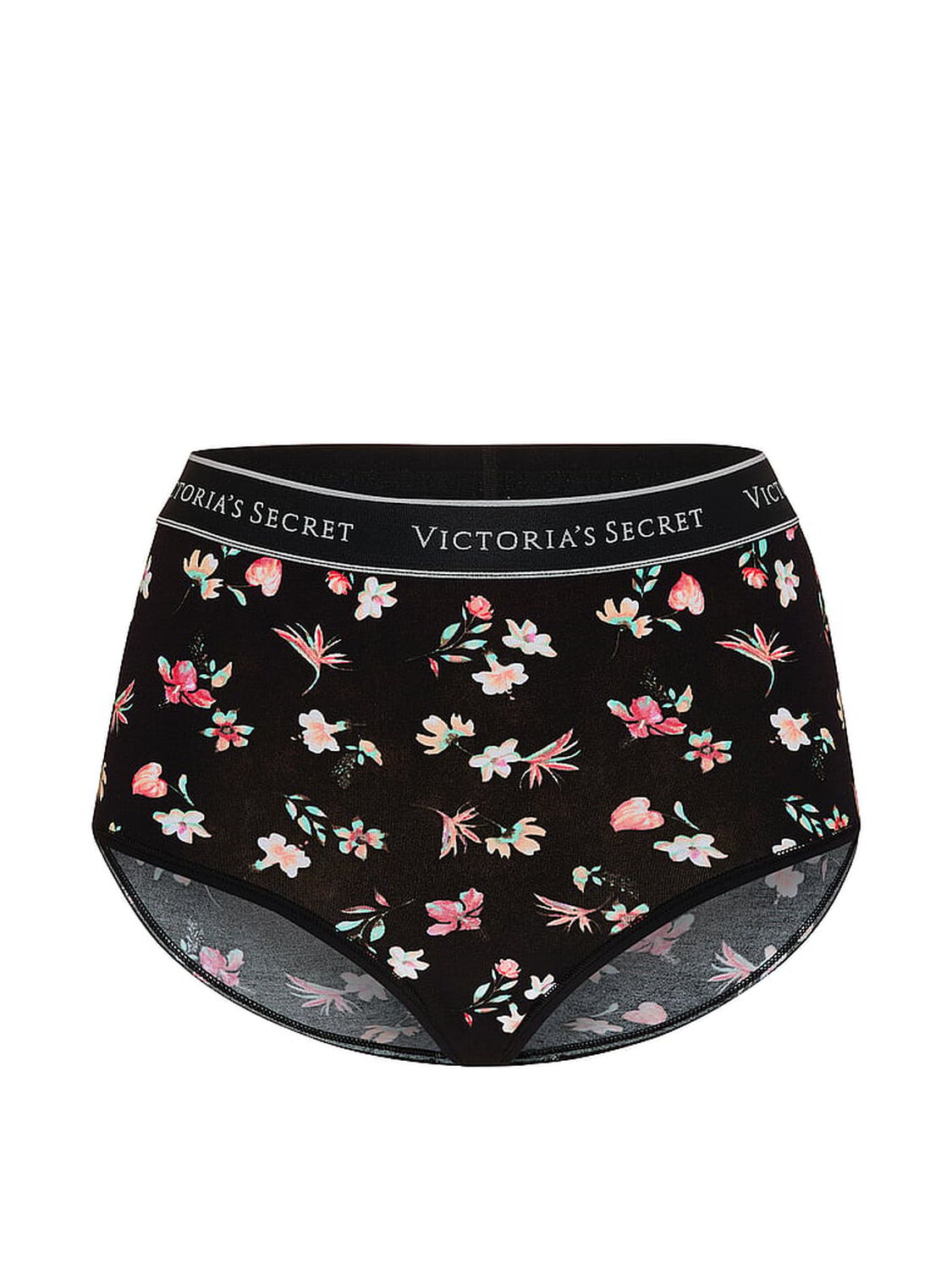 vs Cotton Logo Cotton Modern Brief Panty Black Floral 3 of 3 