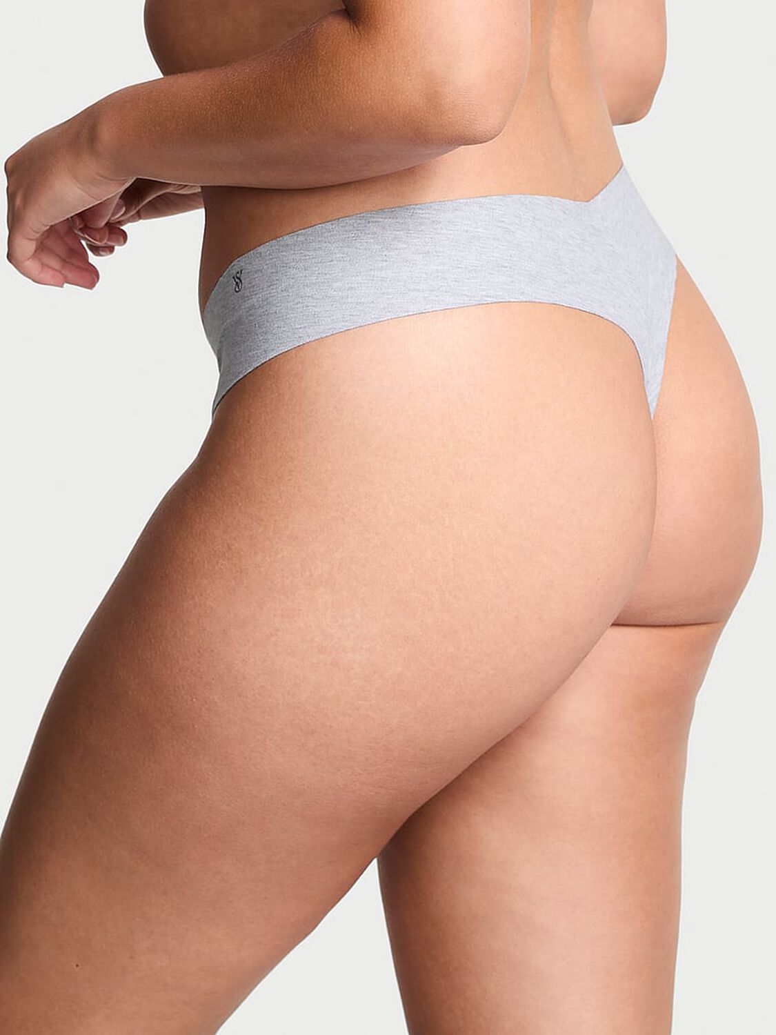 vs No-Show No-Show Cotton Thong Panty Medium Heather Grey 1 of 3 