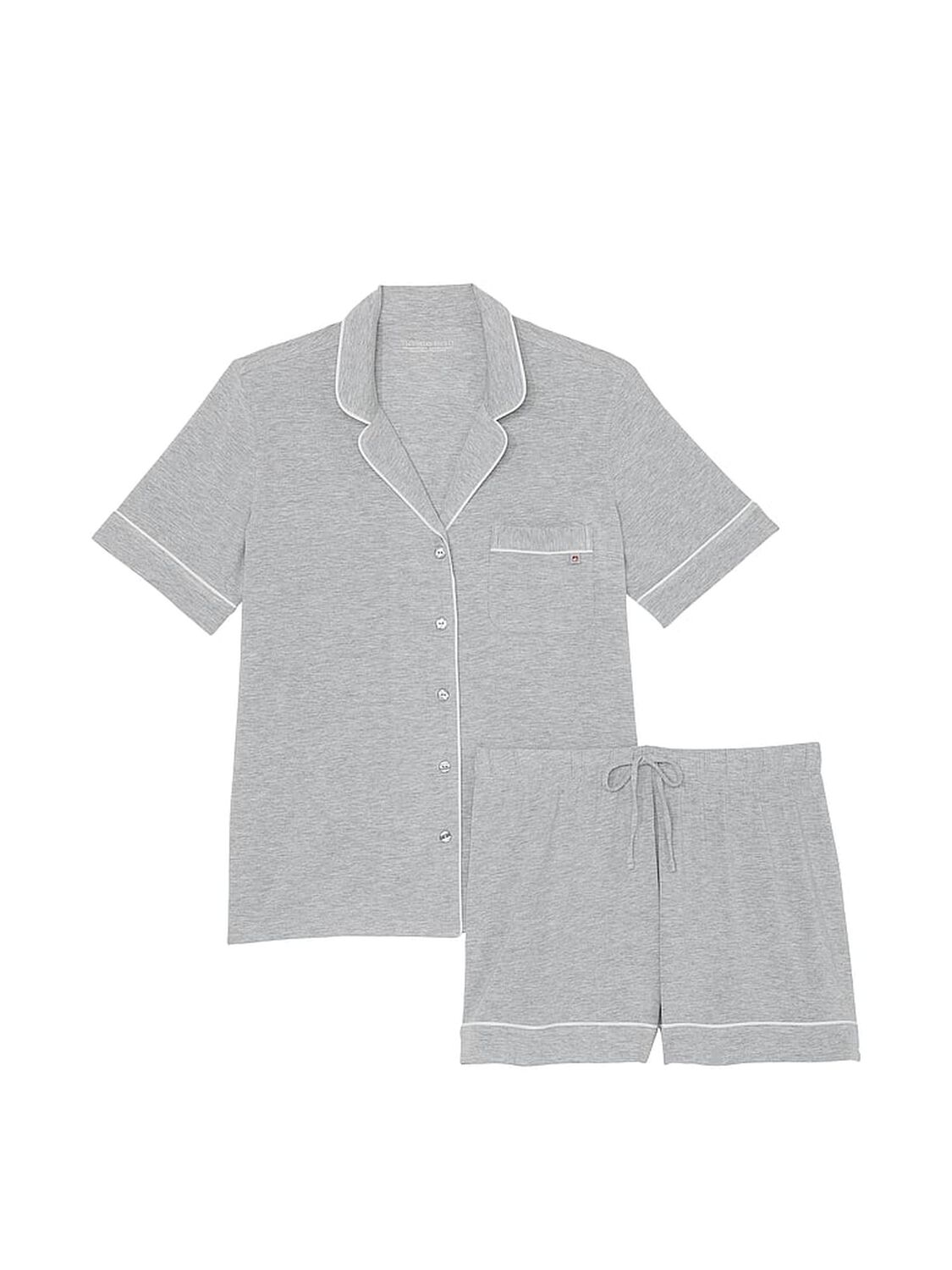 vs Victoria's Secret Modal Soft Short Pajama Set Medium Heather Grey 3 of 4 