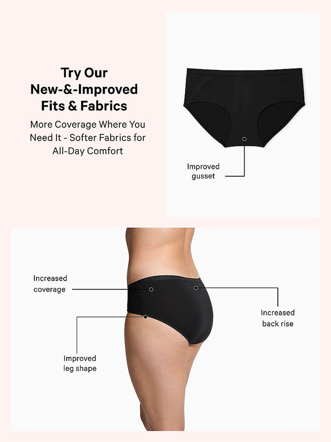 vs Victoria's Secret Stretch Cotton Hiphugger Panty Black 4 of 4 