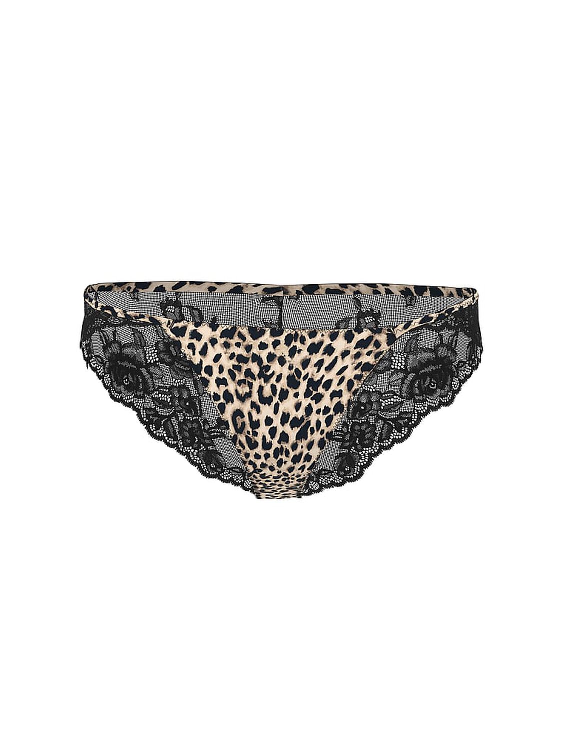 vs Very Sexy Satin Lace-Back Cheeky Panty Leopard 2 of 3 