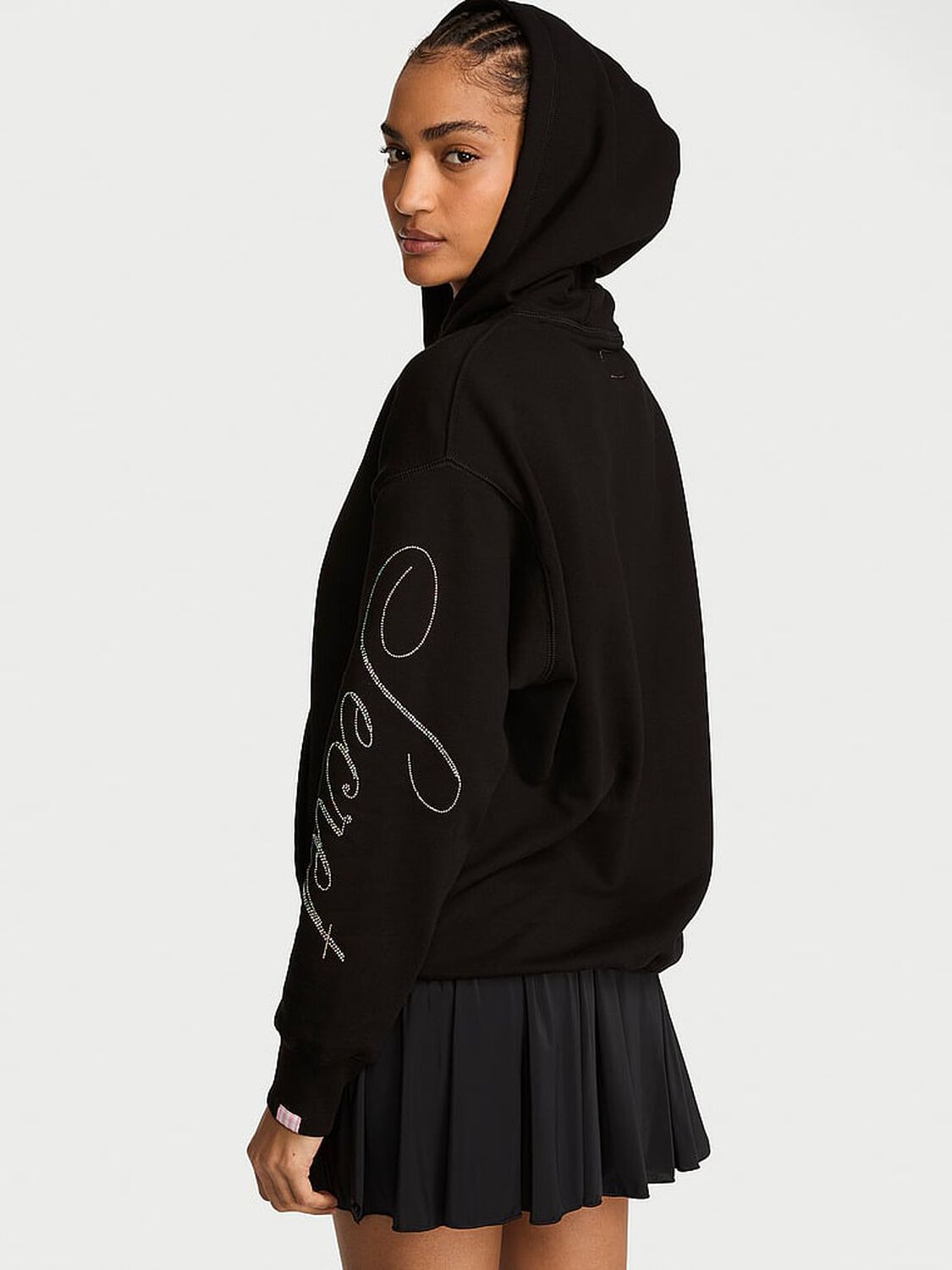 vs Angel Essentials Iconic Fleece Hoodie Black 2 of 3 