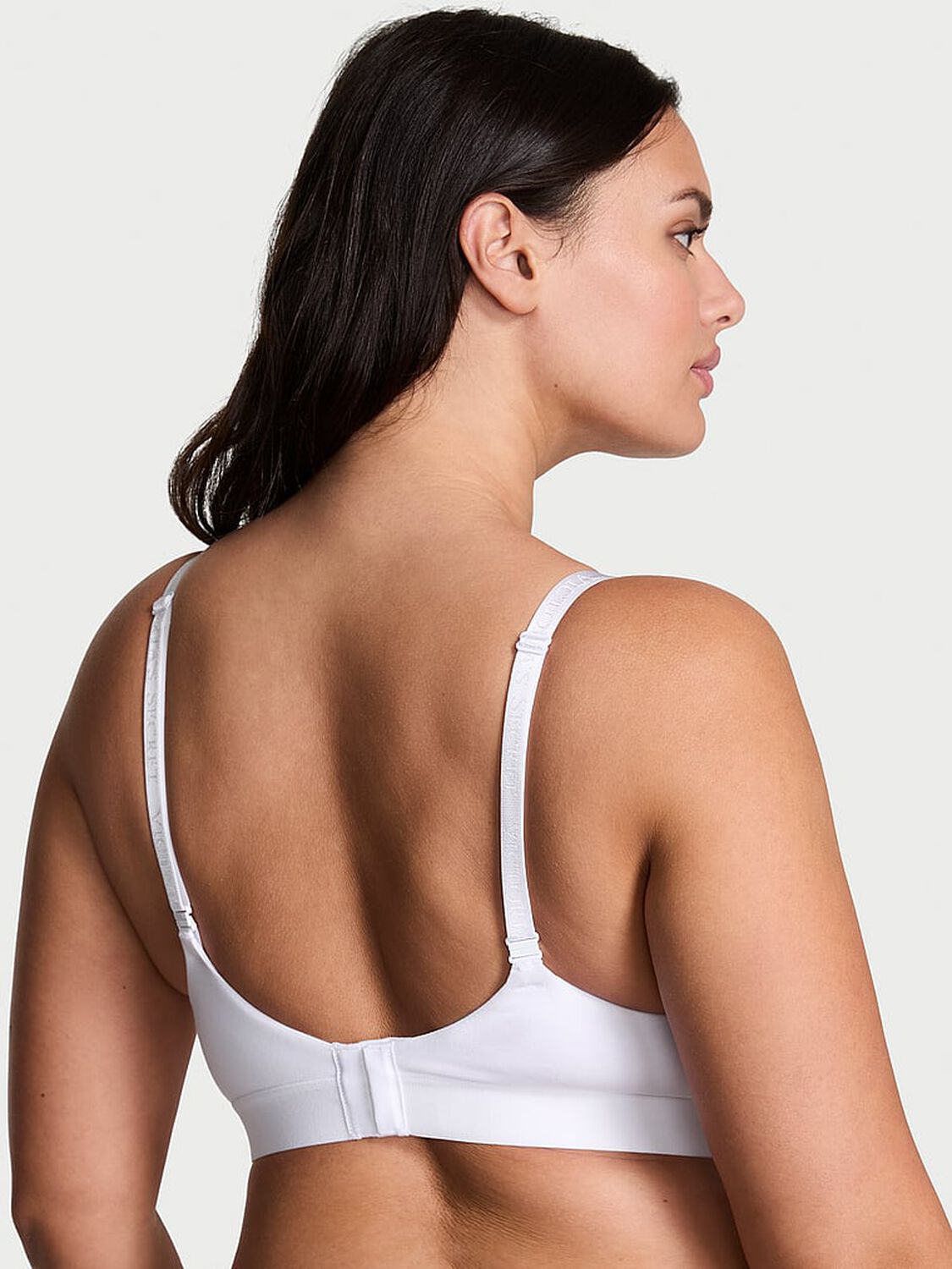 vs The T-Shirt Shine Patch Lightly Lined Wireless Bra Vs White 2 of 3 