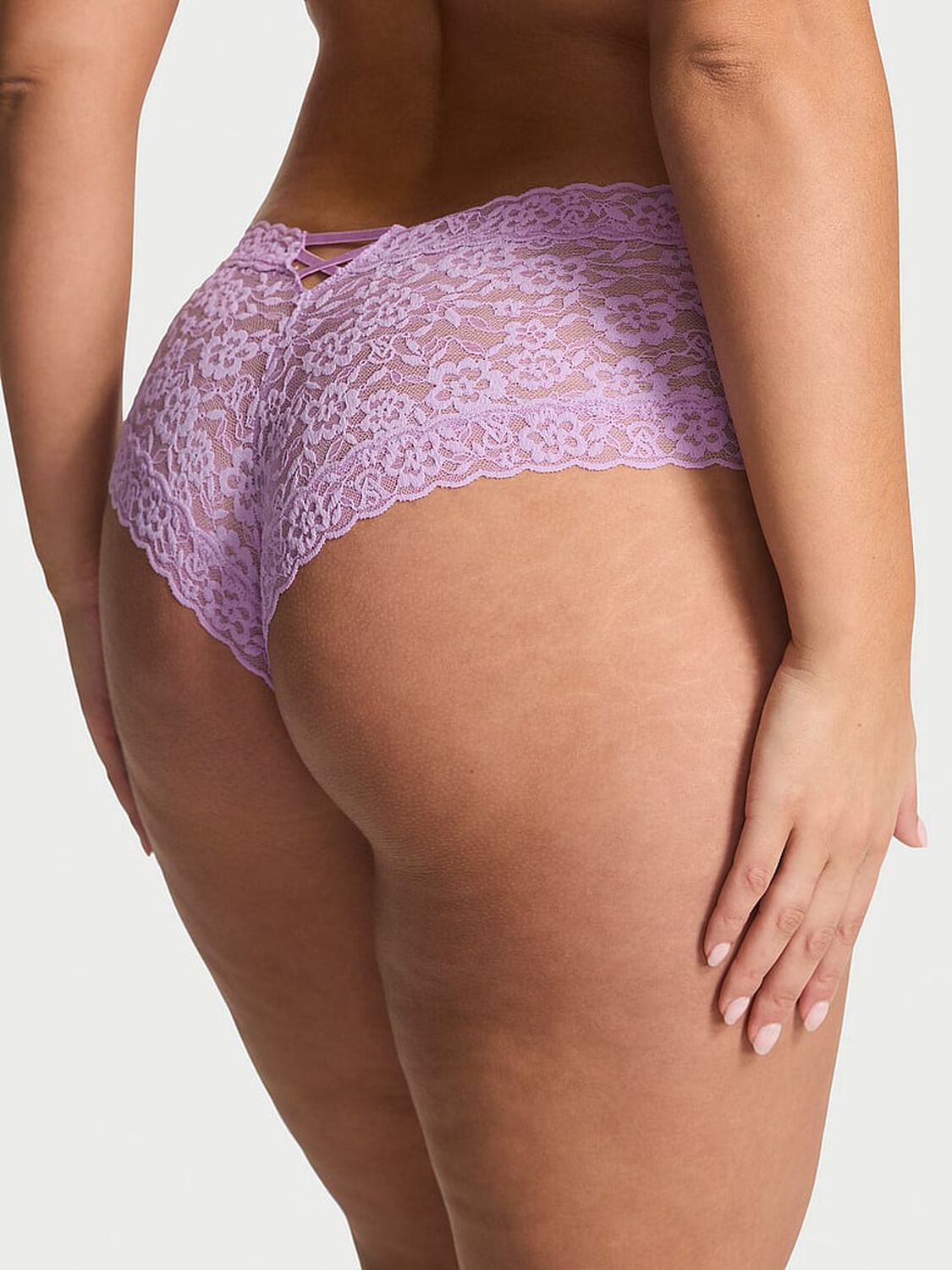 vs The Lacie Blossom Lace Strappy-Back Cheeky Panty Light Lilac 2 of 3 