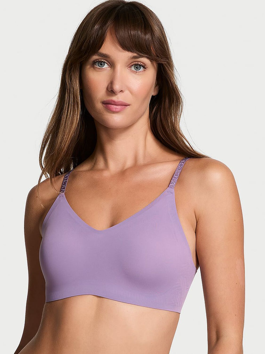 vs The T-Shirt Lightly Lined Wireless Comfort Bra Frozen Plum 1 of 3 