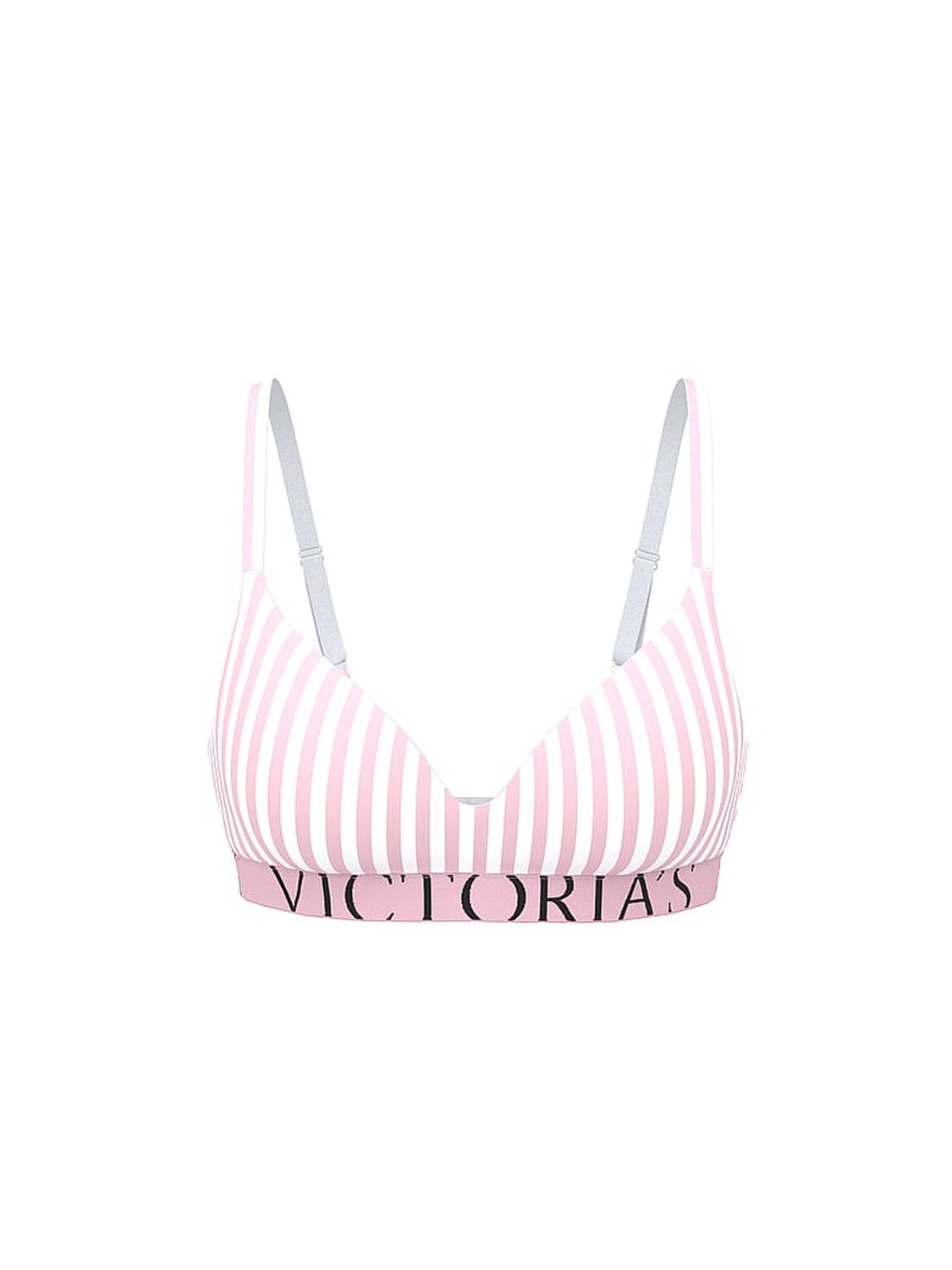 vs The T-Shirt Cotton Exploded Logo Lightly Lined Wireless Bra Pretty Blossom Stripes 3 of 3 