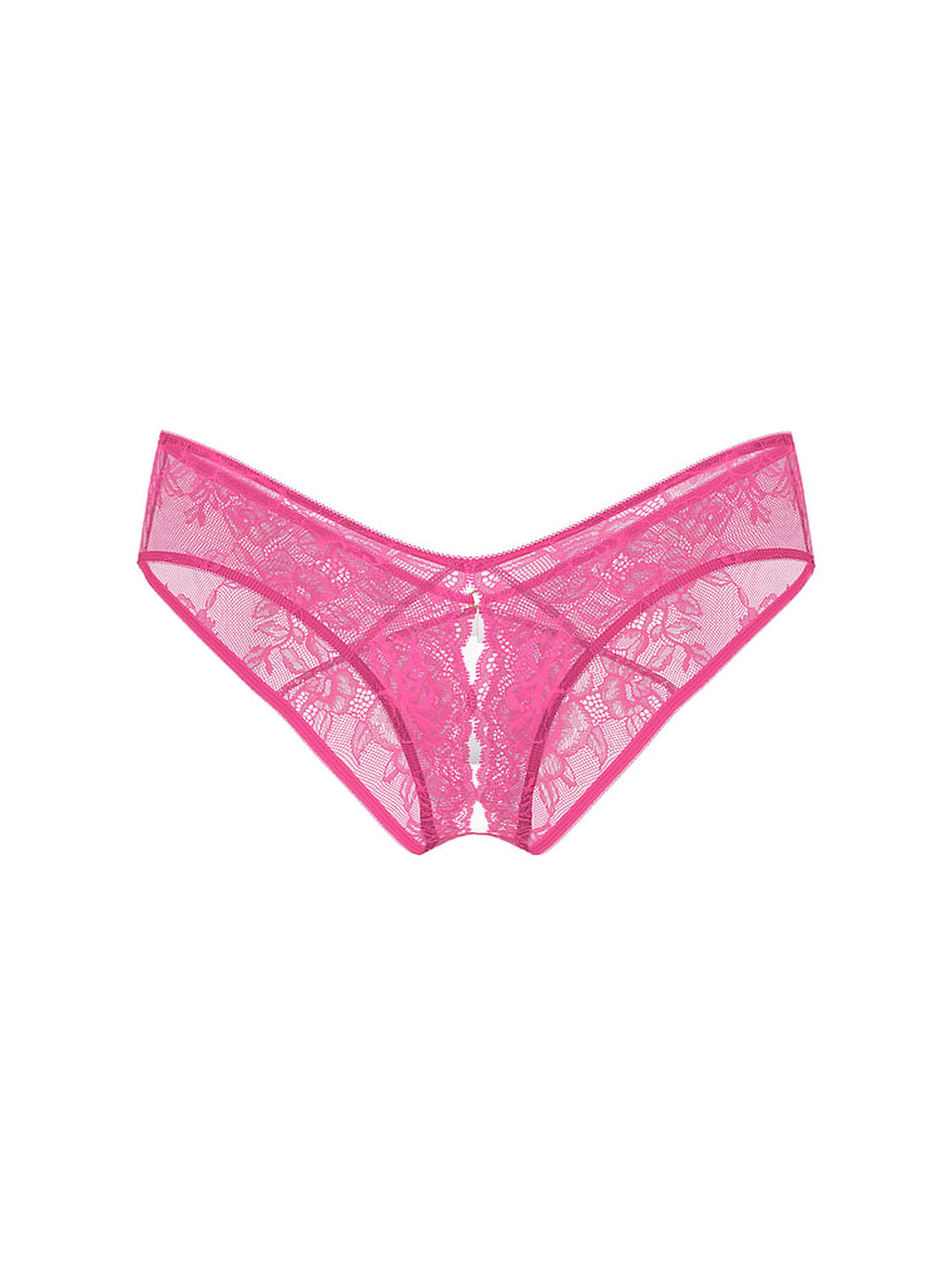 vs Very Sexy Rose Lace Crotchless Cheeky Panty Ultra Pink 3 of 3 