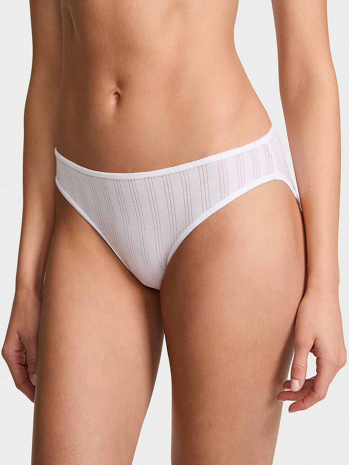 vs Victoria's Secret Ultra-Fine Modal Bikini Panty Vs White 1 of 2 