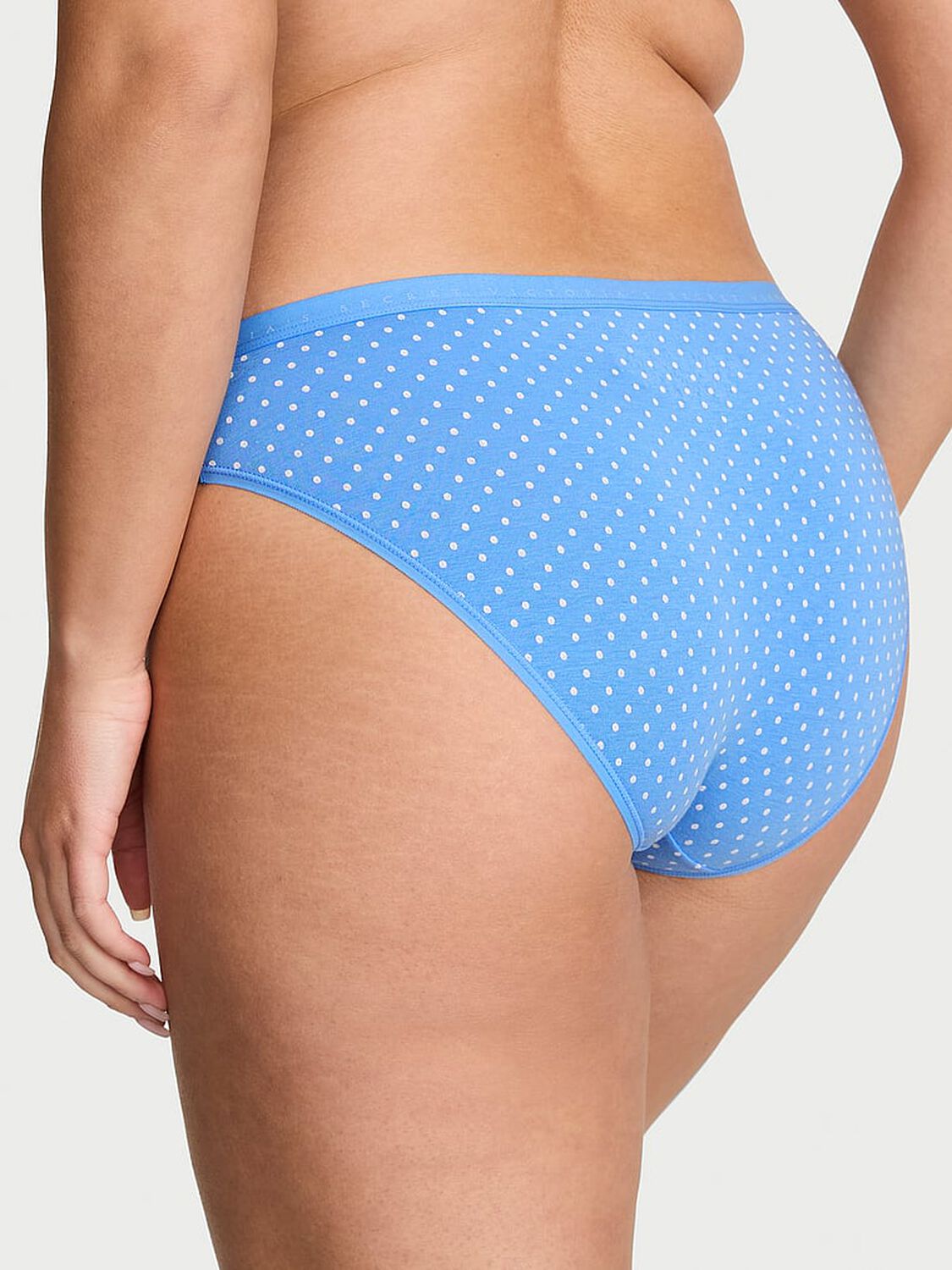 vs Victoria's Secret Stretch Cotton Bikini Panty Blue Jasper Dot 2 of 2 