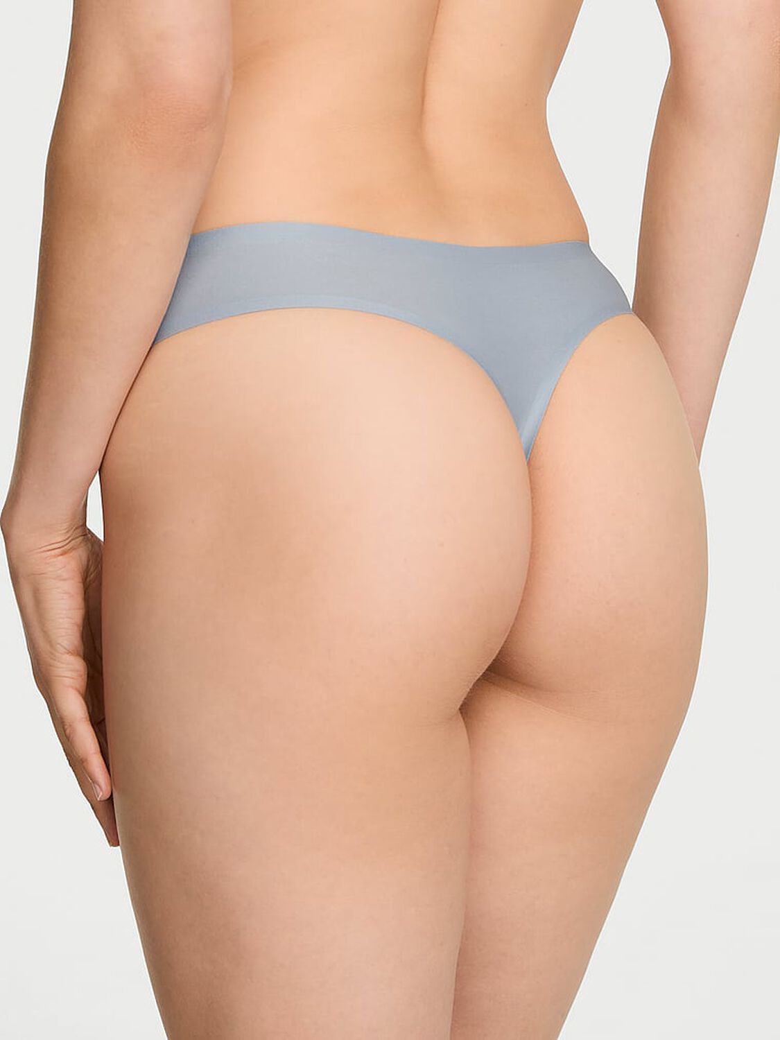 vs Body By Victoria Body by Victoria Flex Mid-Rise Thong Panty Sterling 2 of 3 