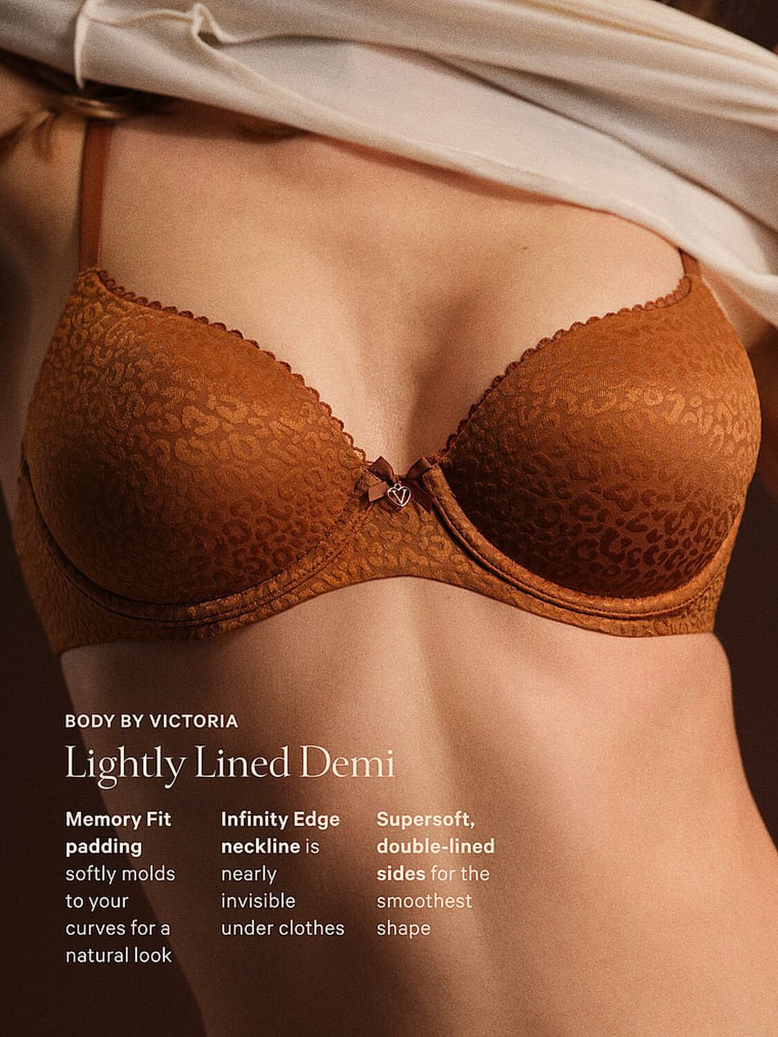 vs Body By Victoria Lightly Lined Demi Bra Sandalwood 4 of 5 