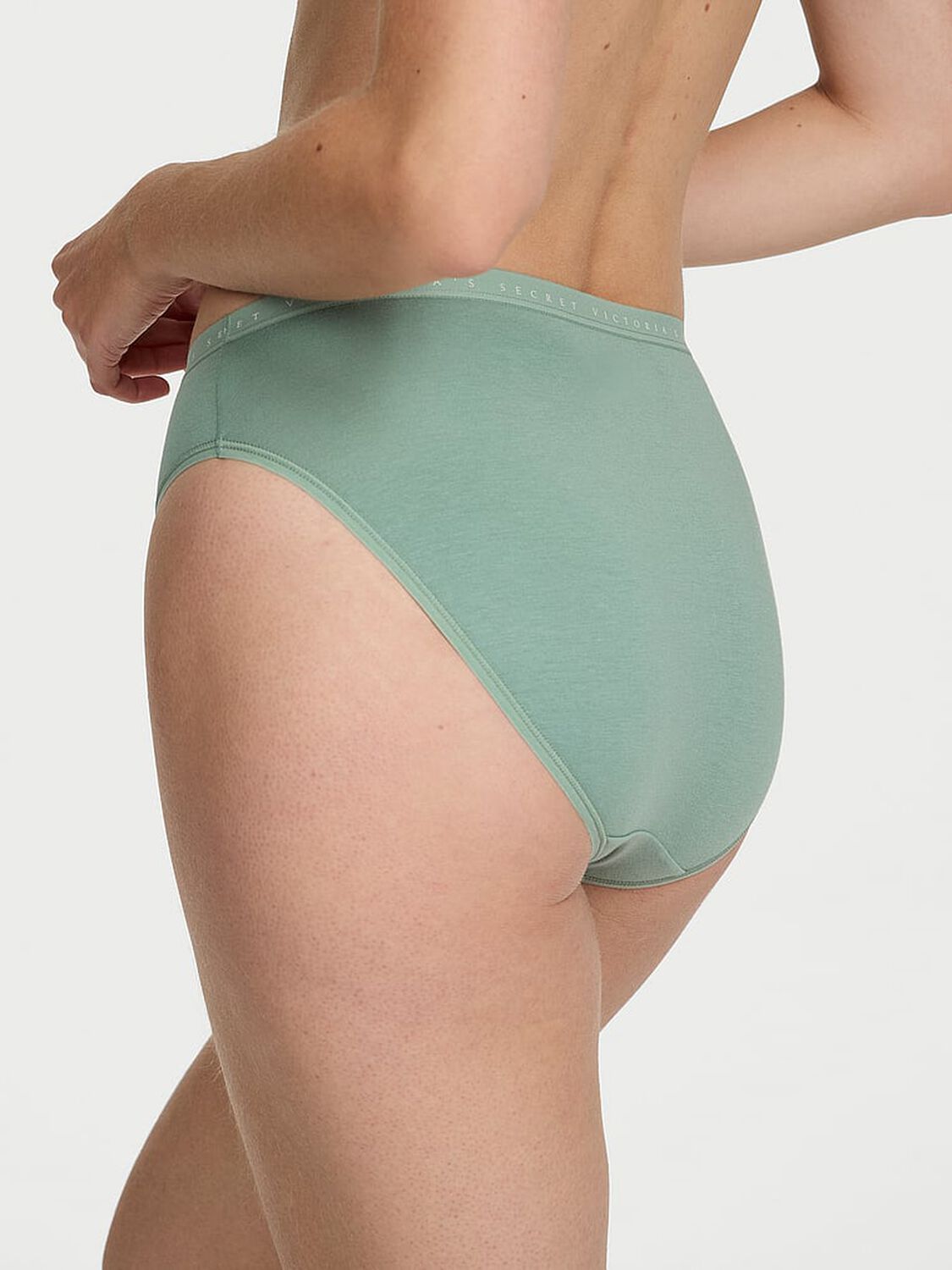 vs Victoria's Secret Stretch Cotton High-Leg Brief Panty Seasalt Green 2 of 3
