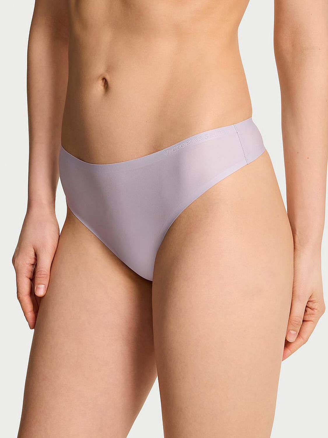 vs Body By Victoria Body by Victoria Flex Mid-Rise Thong Panty Crystal Lilac 1 of 3 