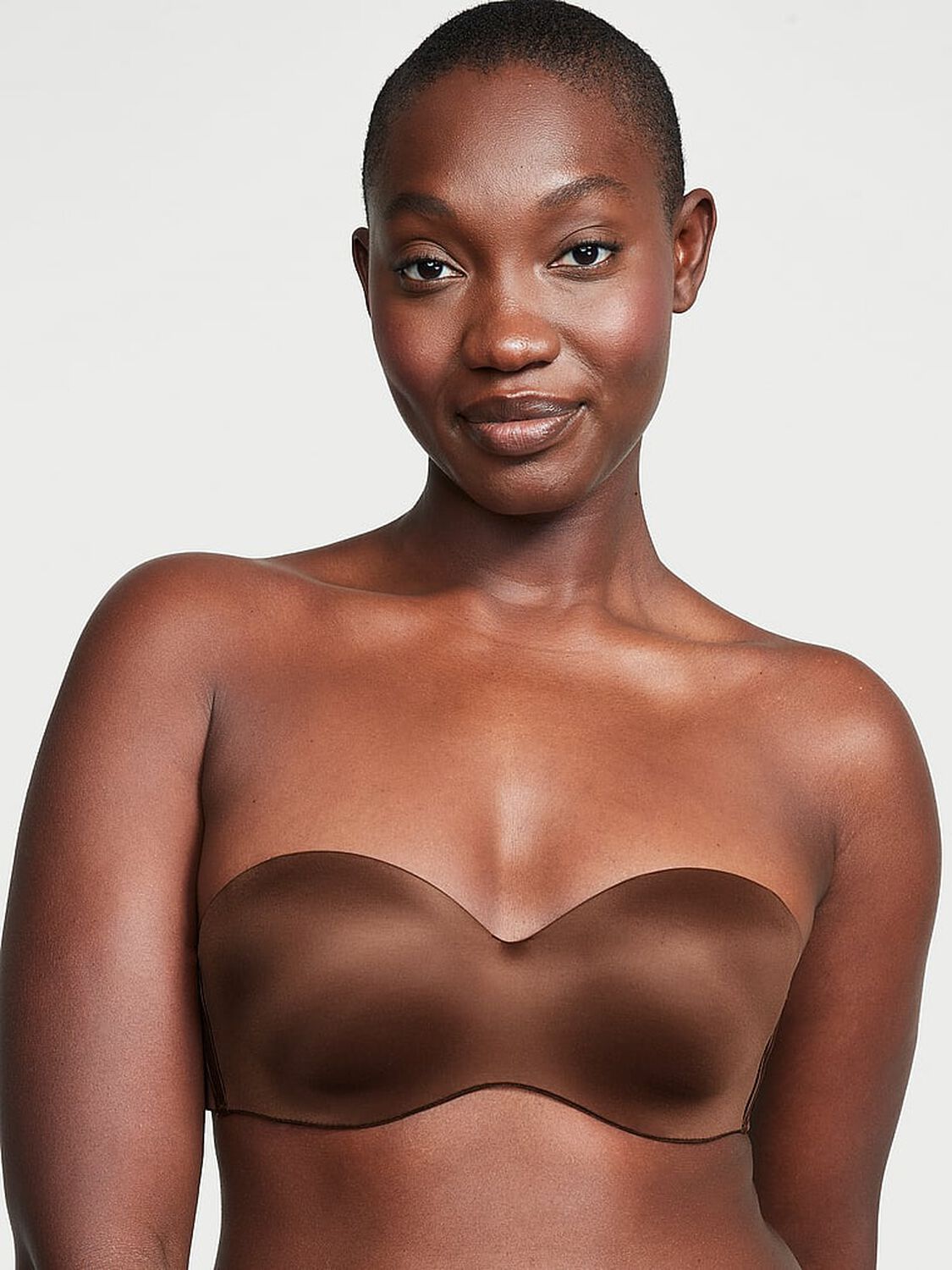 vs Body By Victoria Lightly Lined Smooth Strapless Bra Ganache 1 of 4 