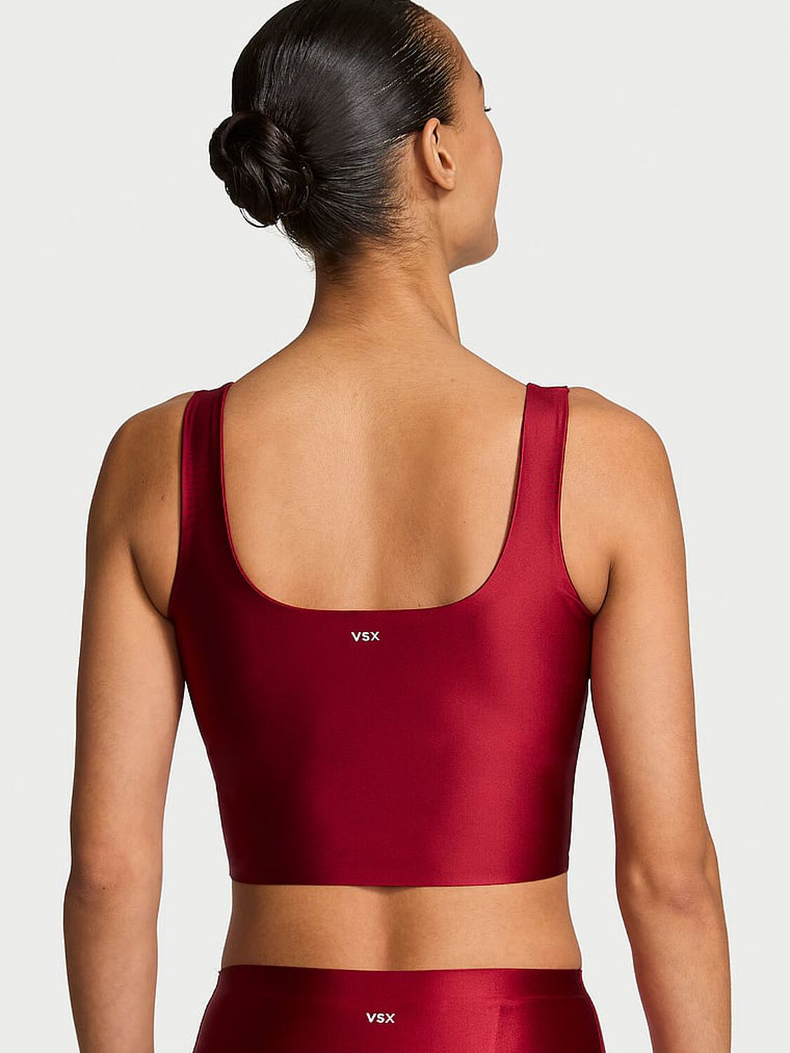 vs Vsx VSX GlossyTech&trade; Square-Neck Bra Top Red Lacquer 2 of 3 