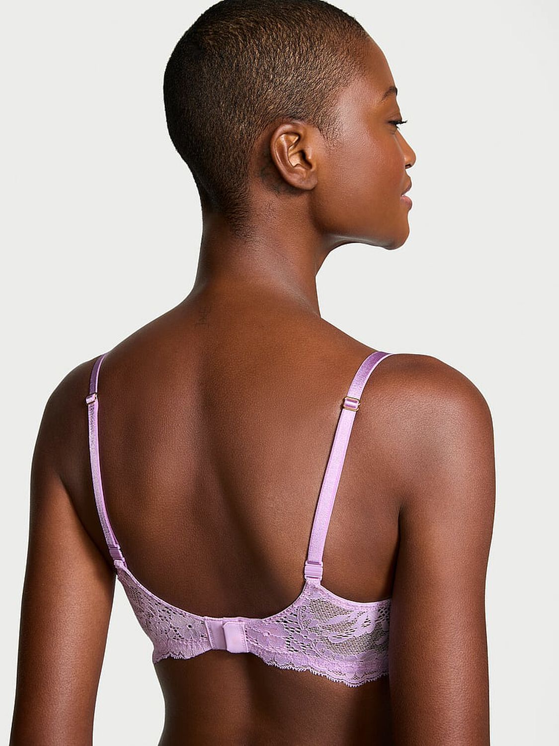 vs Dream Angels Wicked Unlined Lace Balconette Bra Silky Lilac 2 of 4 