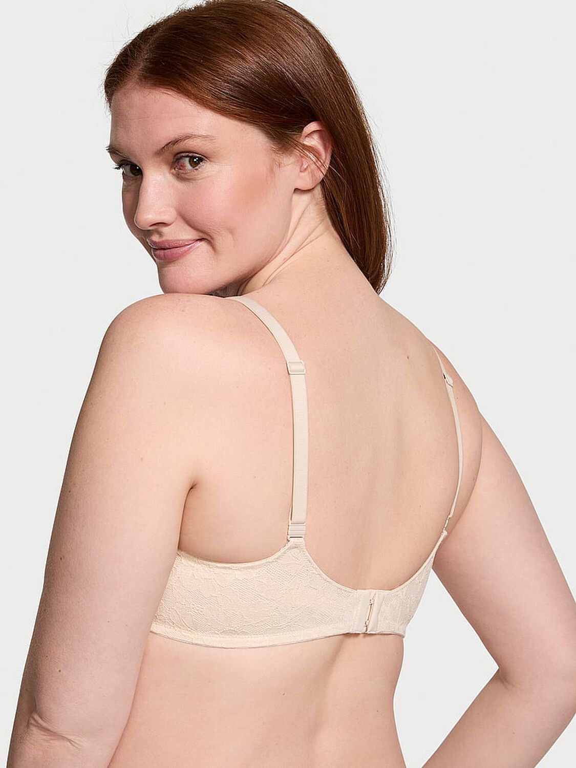 vs Body By Victoria Invisible Lift Unlined Lace Demi Bra Marzipan 2 of 4 