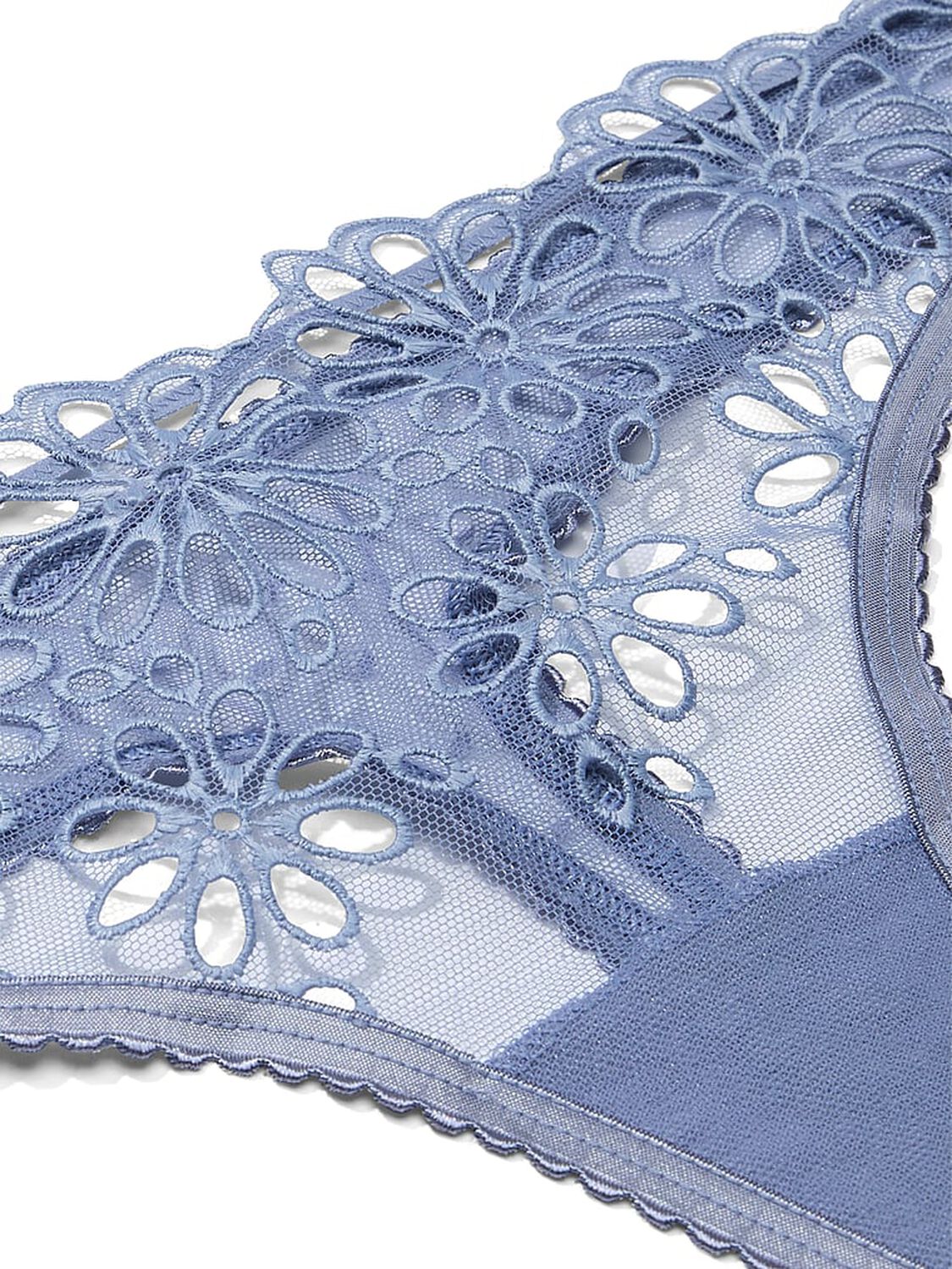 vs The Lacie Eyelet Mesh Thong Panty Periwinkle Blue 5 of 5 